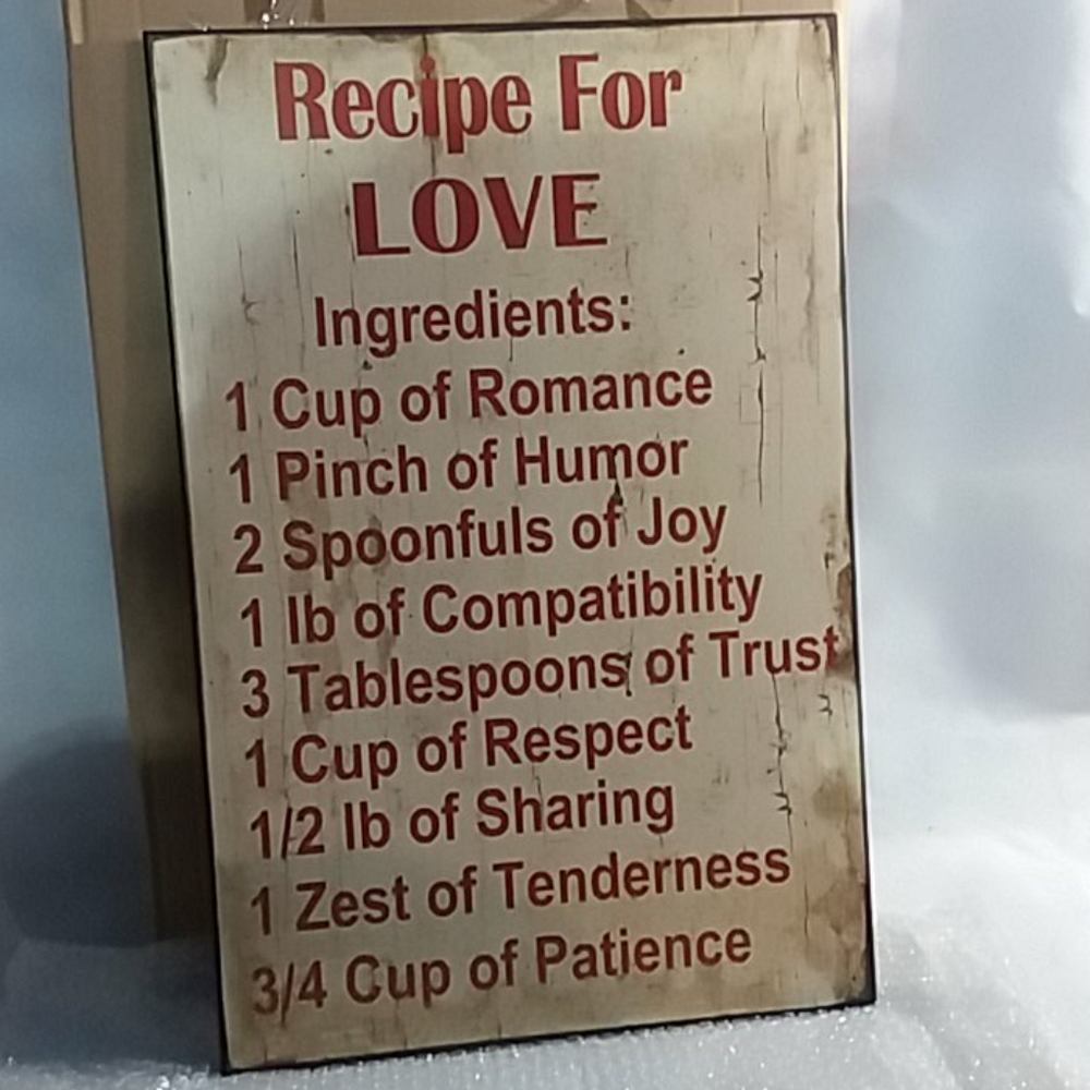 Recipe for Love wall hanging